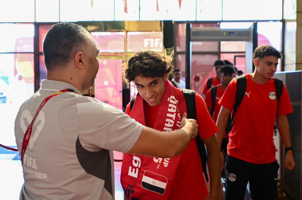 بعثة منتخب مصر تحت 17 سنة تصل لفندق إقامتها قبل المونديال