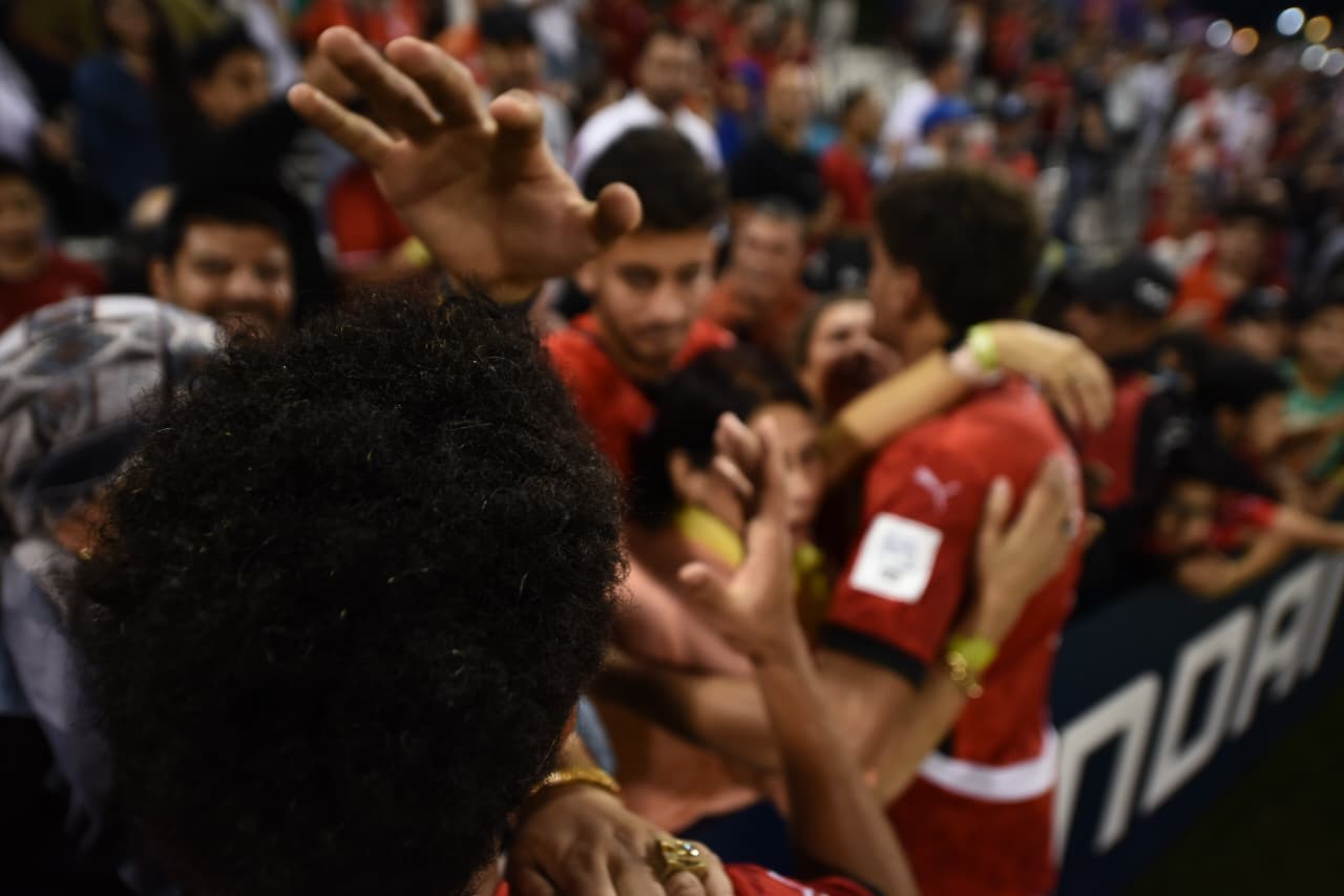 فرحة المنتخب الوطني تحت 17 سنة بعد التعادل مع فنزويلا بعشرة لاعبين