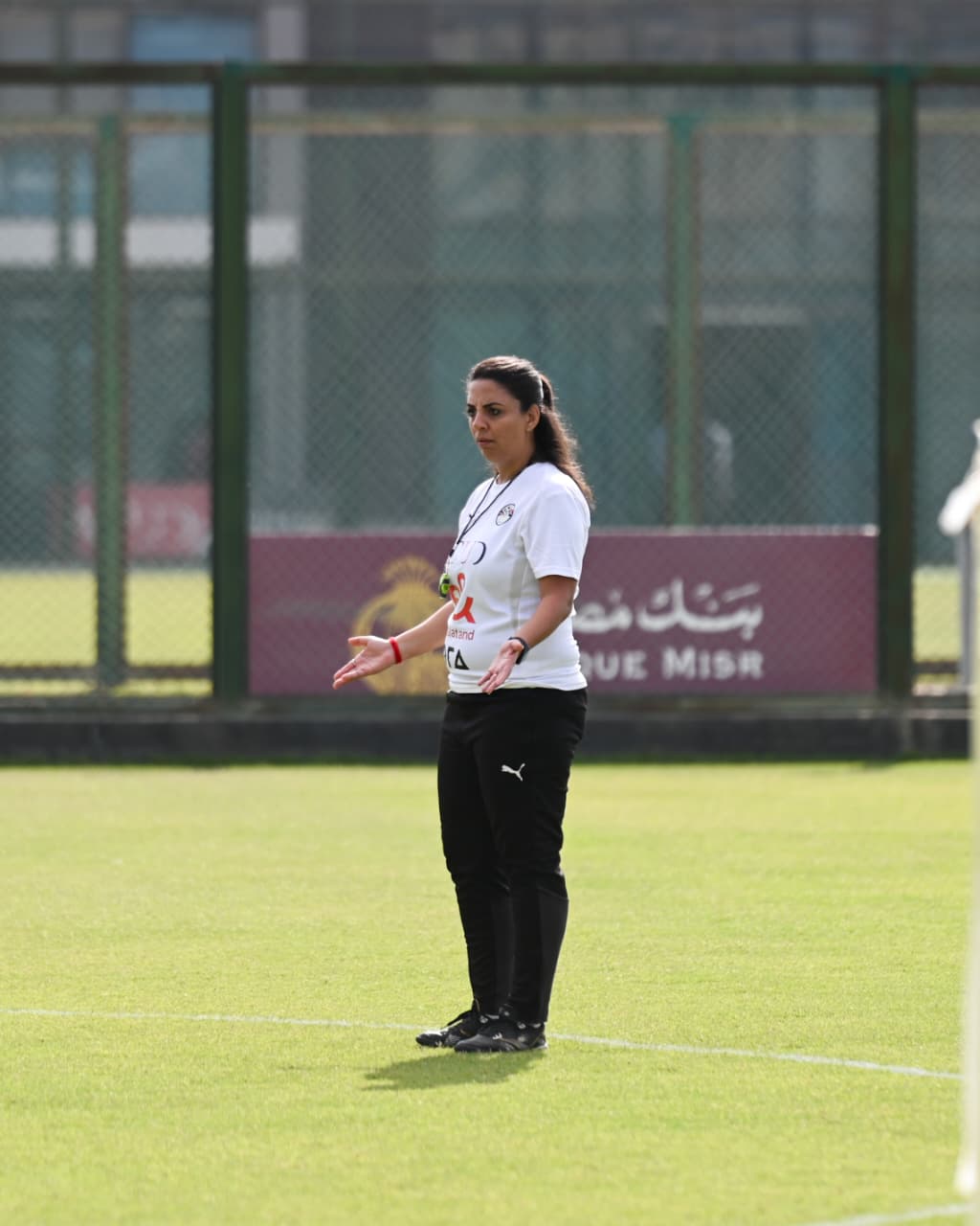المران الأخير لمنتخب الكرة  النسائية تحت ٢٠ سنة قبل السفر لغينيا الاستوائية