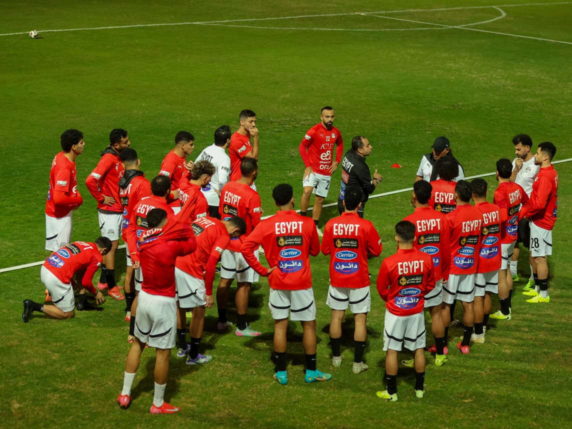 تدريب منتخب مصر المشارك في كأس العرب استعدادًا لمواجهتي الجزائر