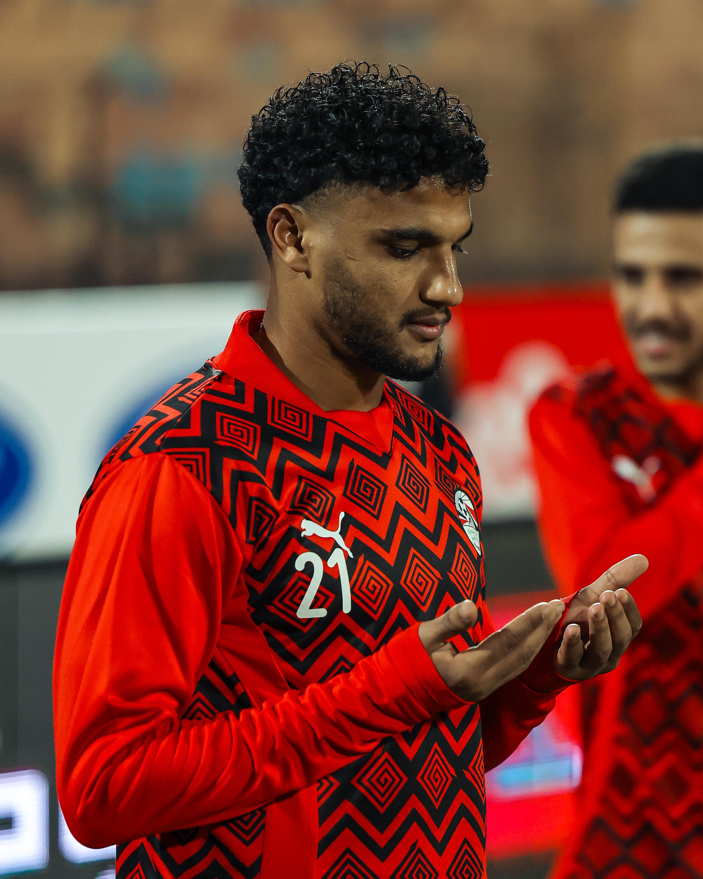 منتخب مصر قبل انطلاق مباراة نيجيريا