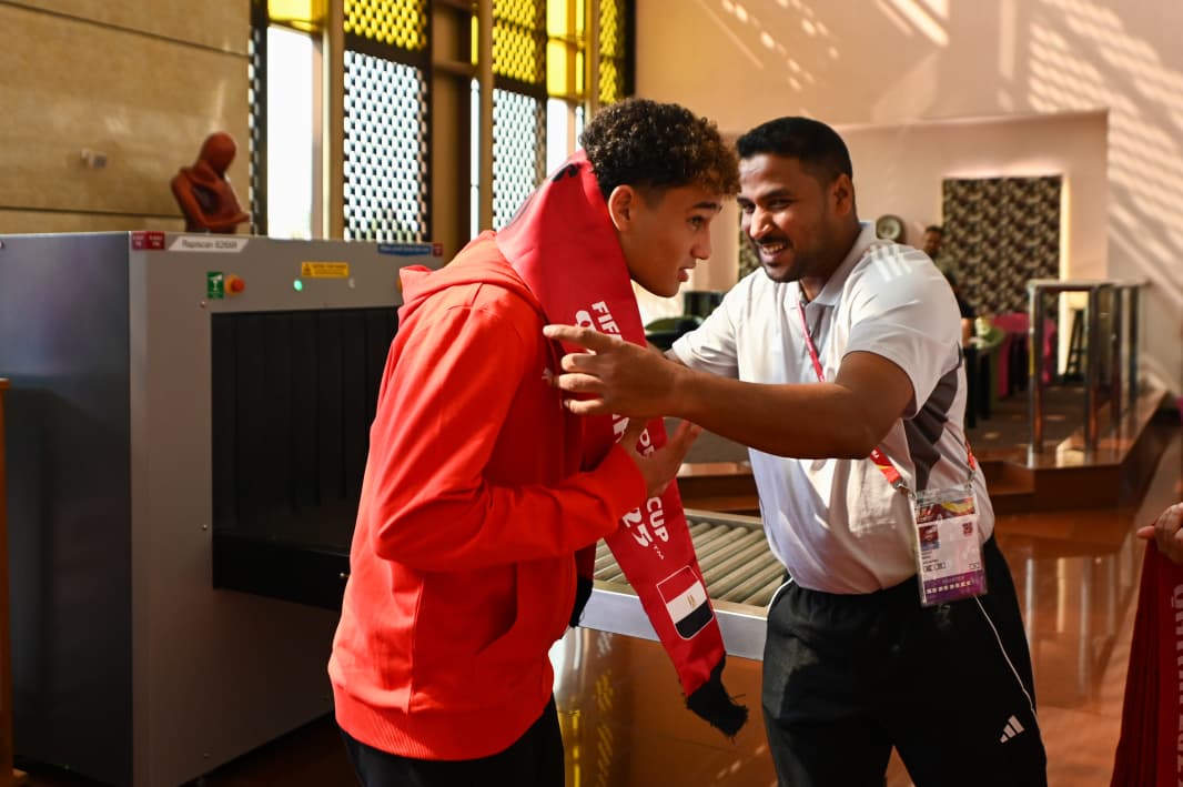 بعثة منتخب مصر تحت 17 سنة تصل لفندق إقامتها قبل المونديال