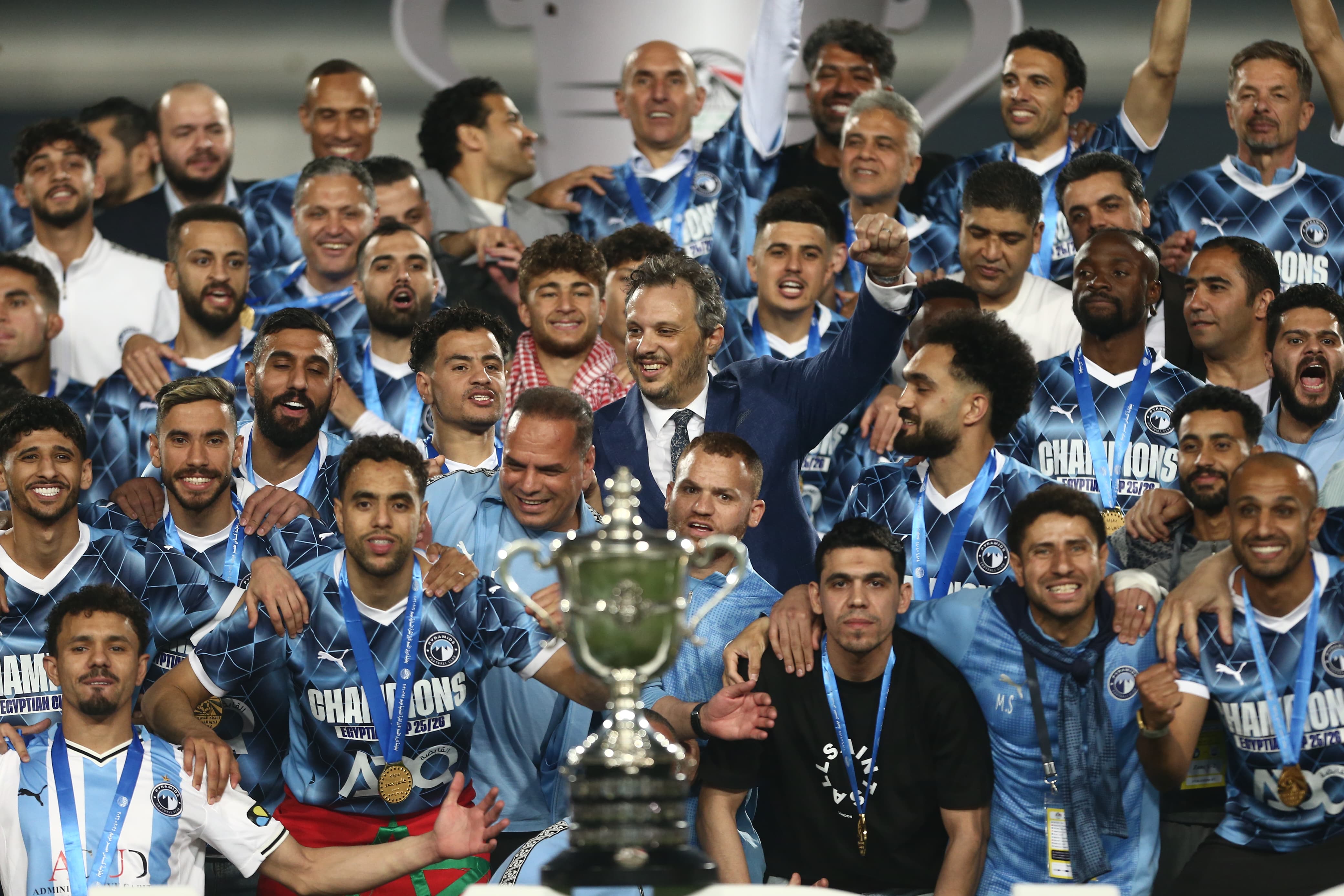 بالصور: مراسم تتويج بيراميدز بكأس مصر