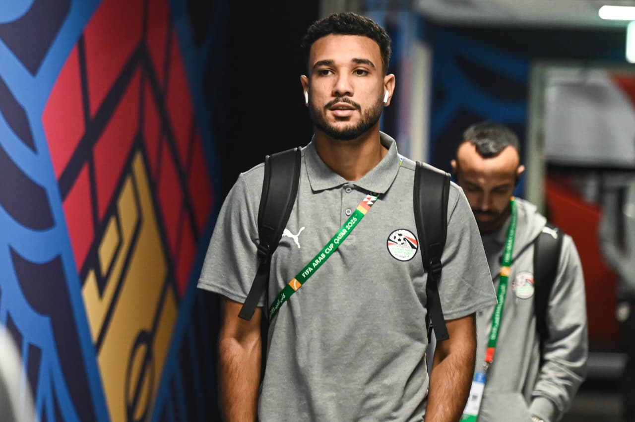 منتخب مصر المشارك في كأس العرب يصل لملعب البيت قبل مواجهة الأردن