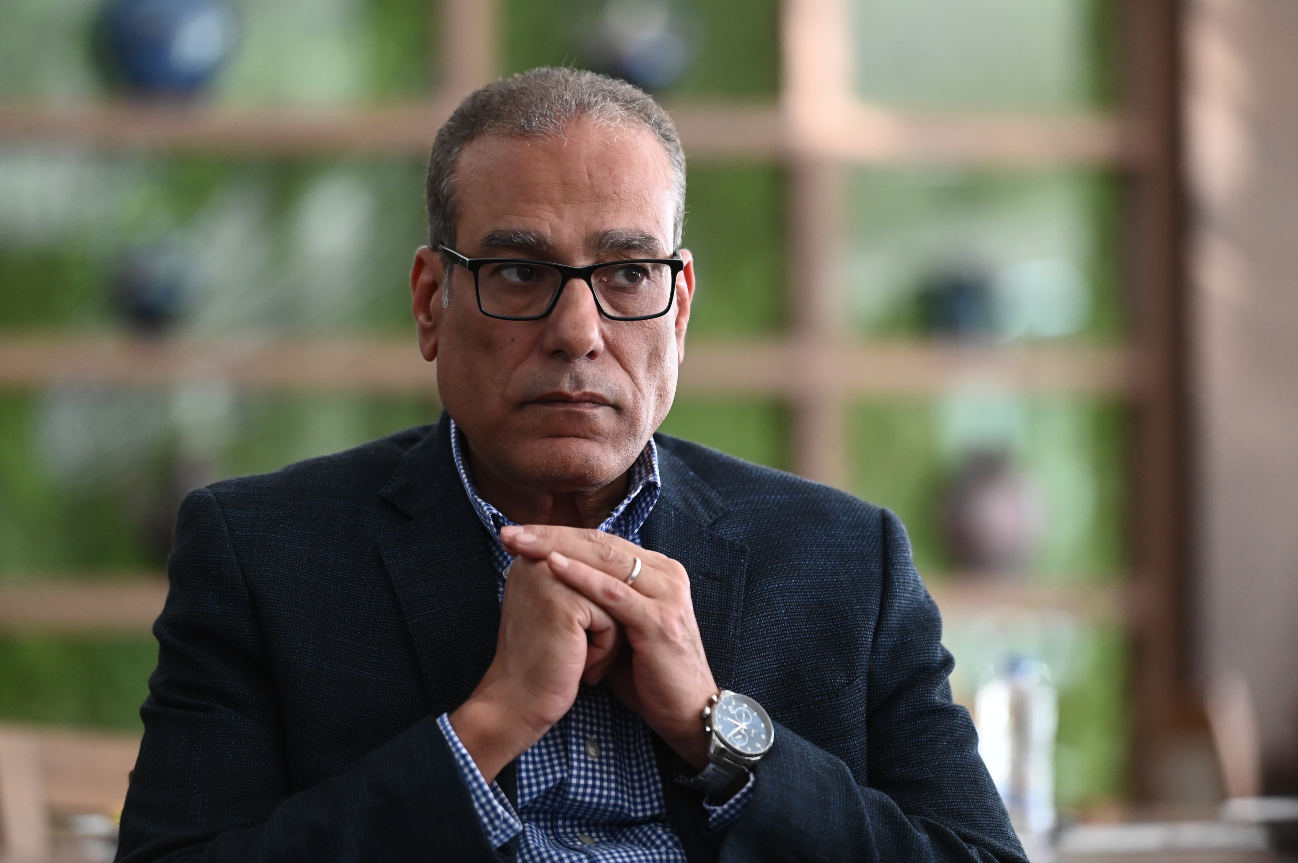 أبوريدة  يستقبل الصحفيين في مقر الاتحاد المصري