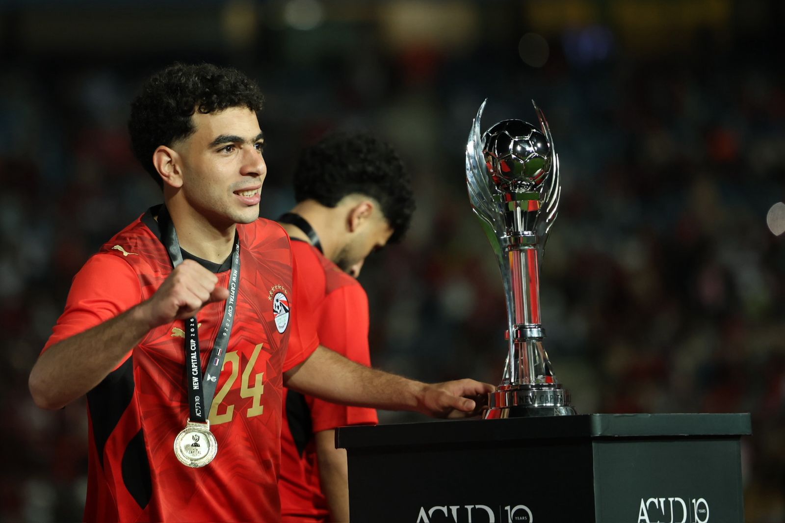 احتفالات لاعبي المنتخب الوطني بعد الفوز على روسيا