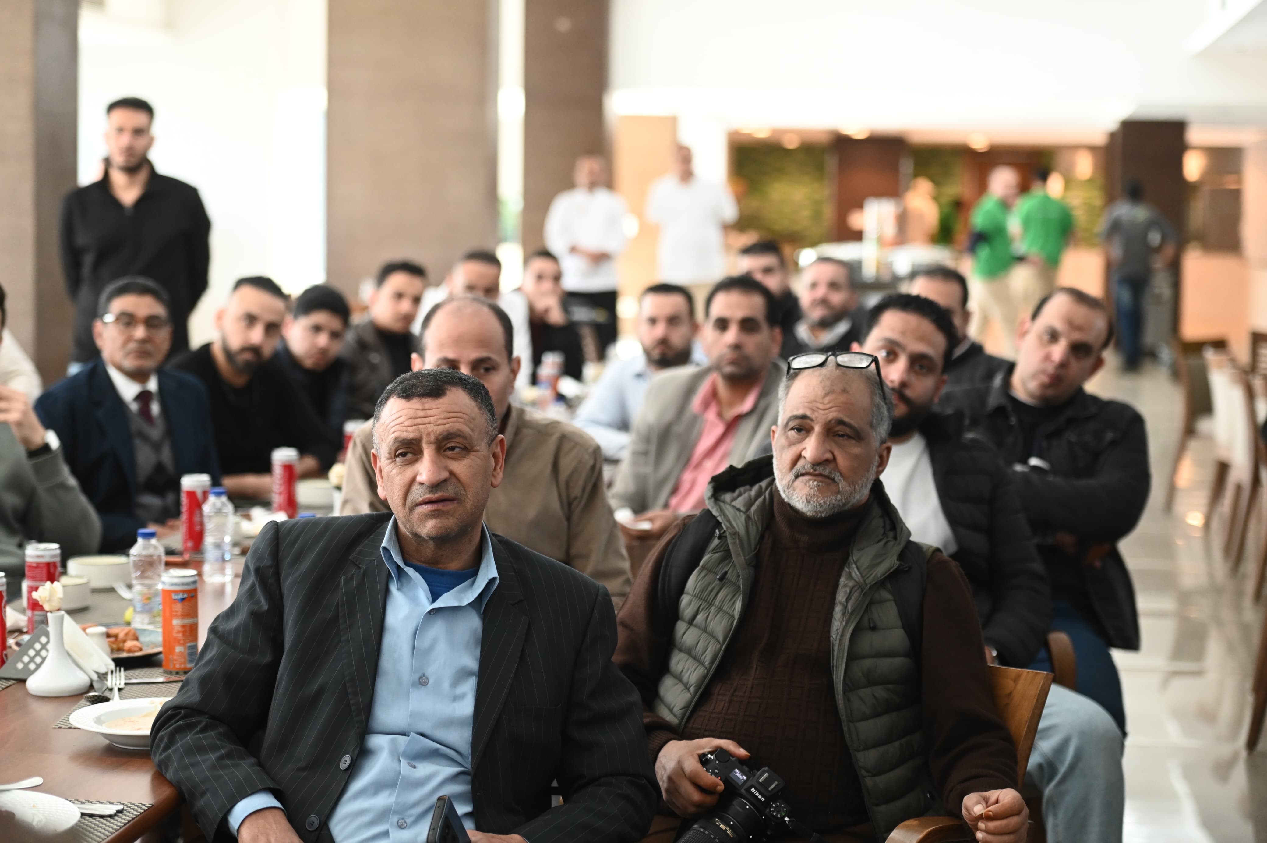 أبوريدة  يستقبل الصحفيين في مقر الاتحاد المصري