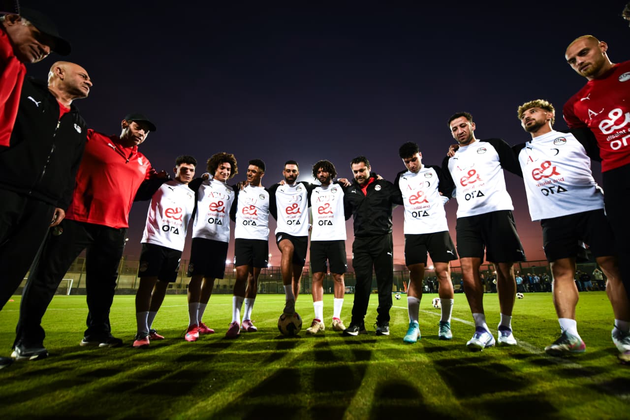منتخب مصر المشارك في كأس العرب يختتم تدريباته قبل السفر للدوحة