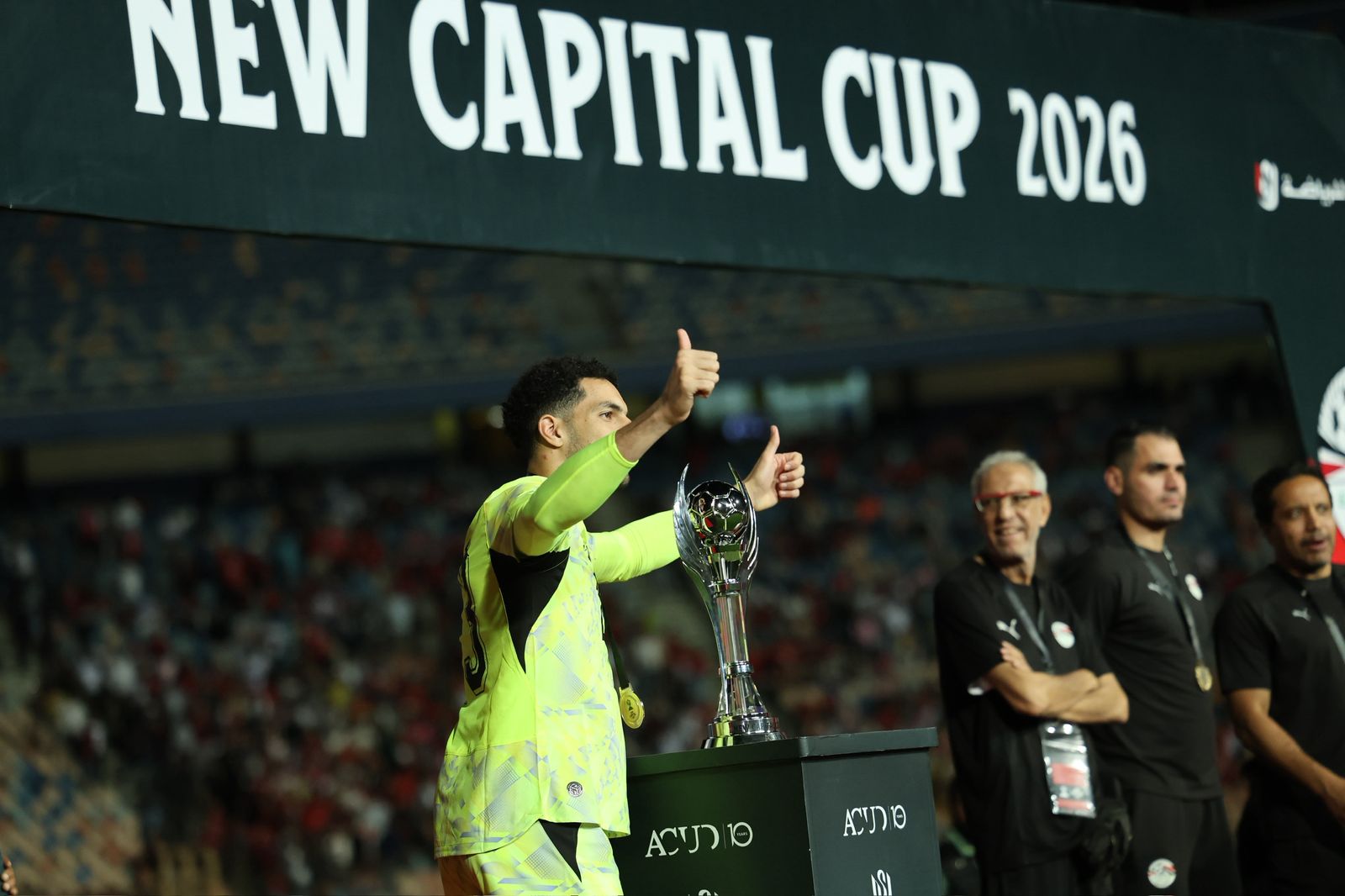 احتفالات لاعبي المنتخب الوطني بعد الفوز على روسيا