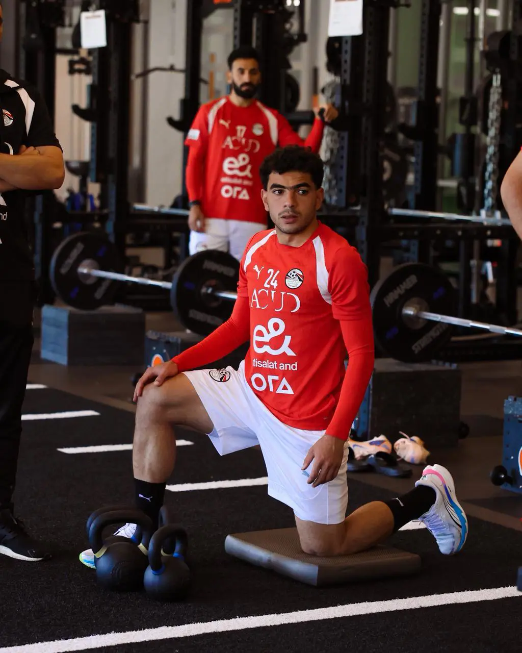 بالصور: تدريبات في الجيم لمنتخب مصر استعداداً لودية البرازيل