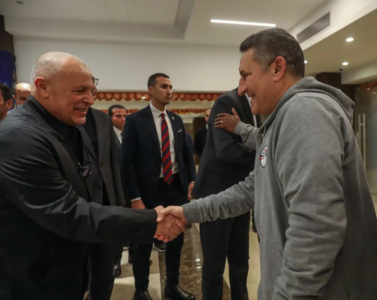 زيارة جوهر نبيل وزير الشباب والرياضة الجديد للاتحاد المصري