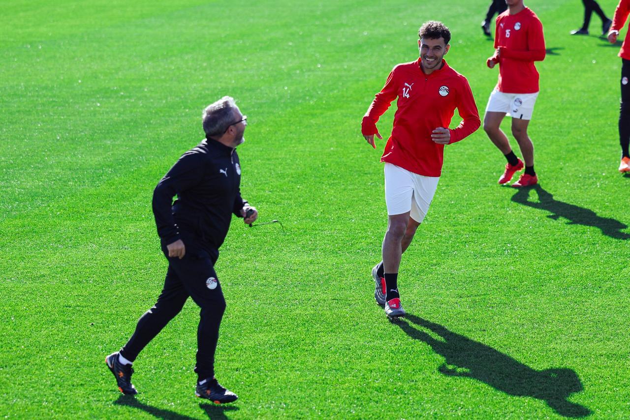 منتخب مصر يختتم تدريباته قبل مواجهة جنوب افريقيا