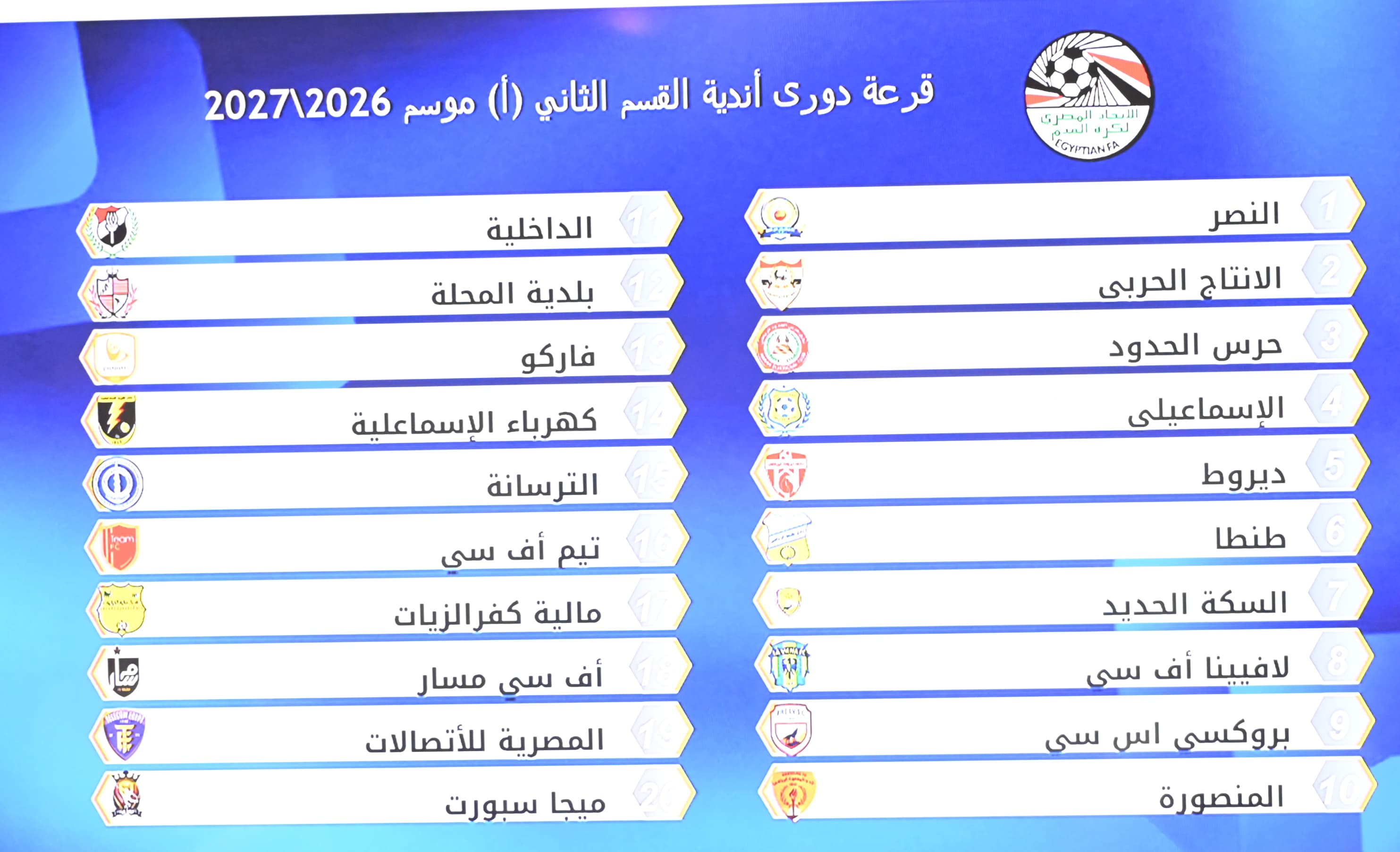 بالصور.. إجراء قرعة دوري المحترفين للموسم الجديد