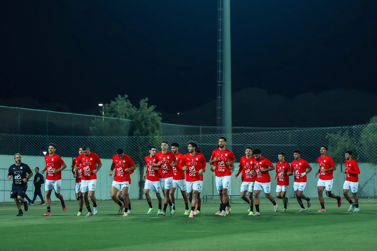 منتخب مصر يختتم تحضيراته لمواجهة أوزبكستان في دورة العين
