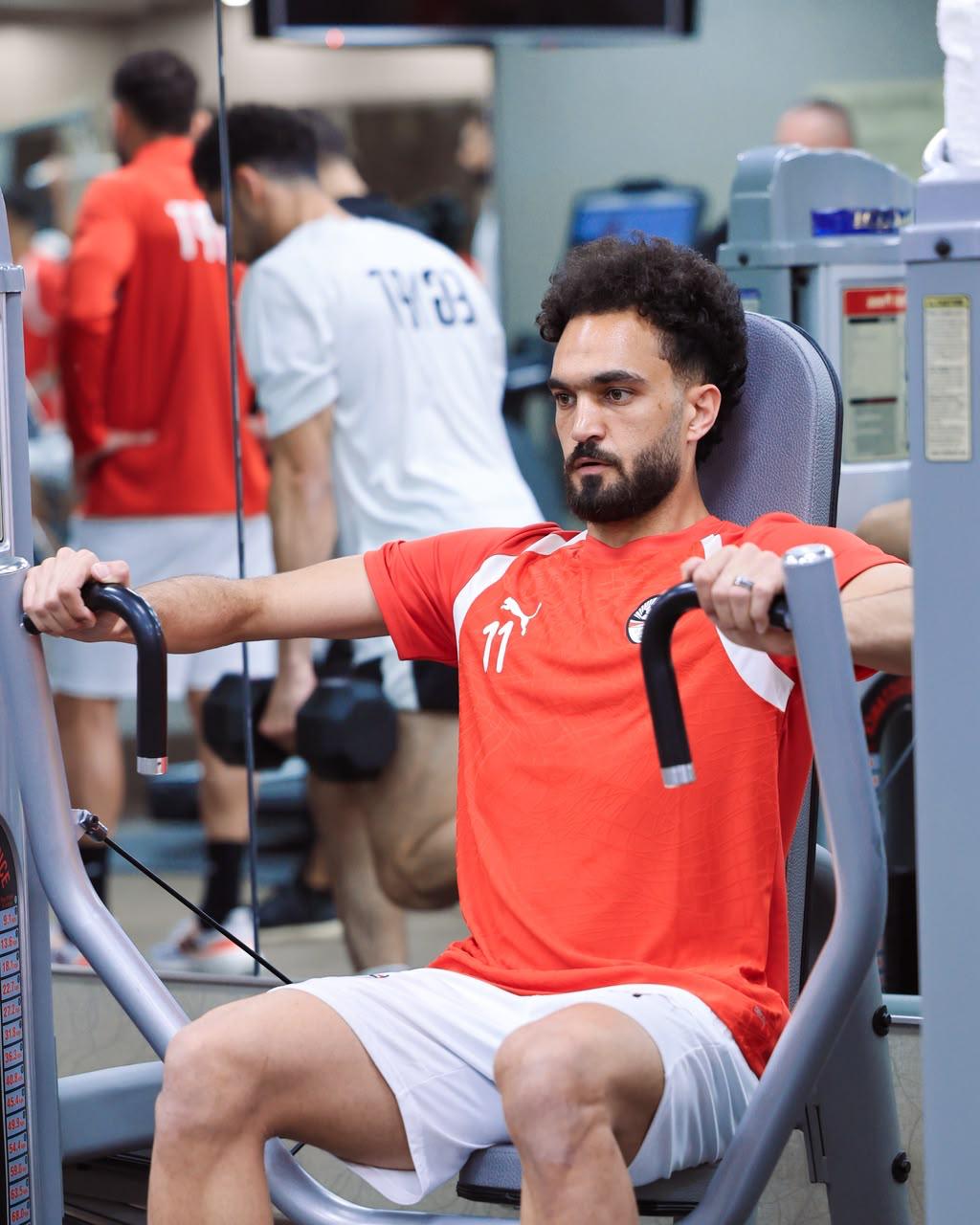 بالصور: تدريبات استشفائية وبدنية للاعبي منتخب مصر بفندق الإقامة 