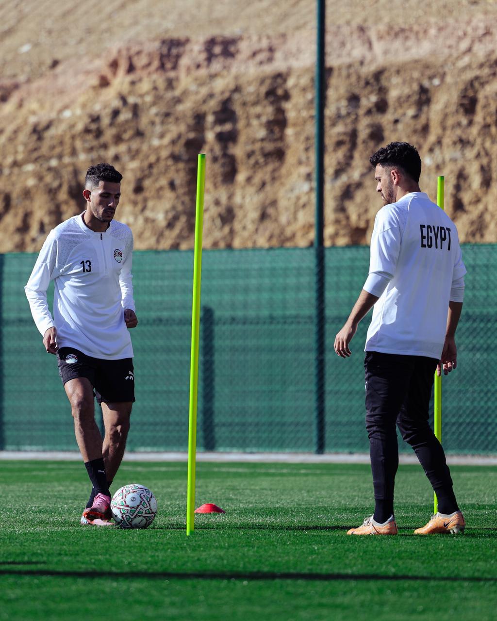 منتخب مصر يبدأ استعداداته لمواجهة جنوب أفريقيا 