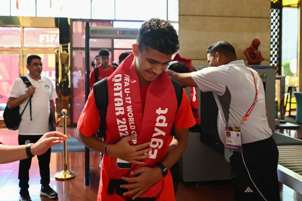 بعثة منتخب مصر تحت 17 سنة تصل لفندق إقامتها قبل المونديال