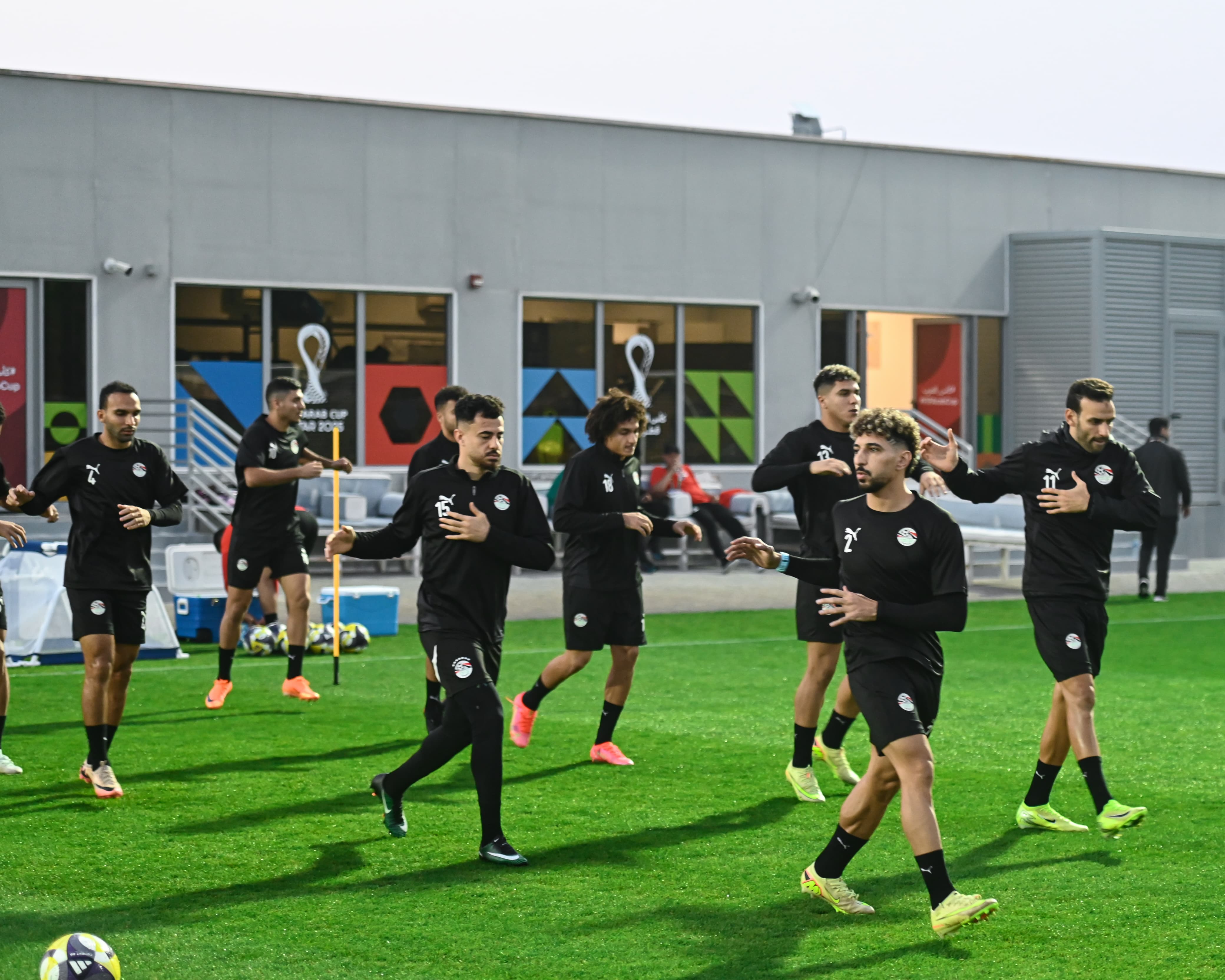 تدريبات منتخب مصر المشارك في كأس العرب استعدادا لمواجهة الأردن