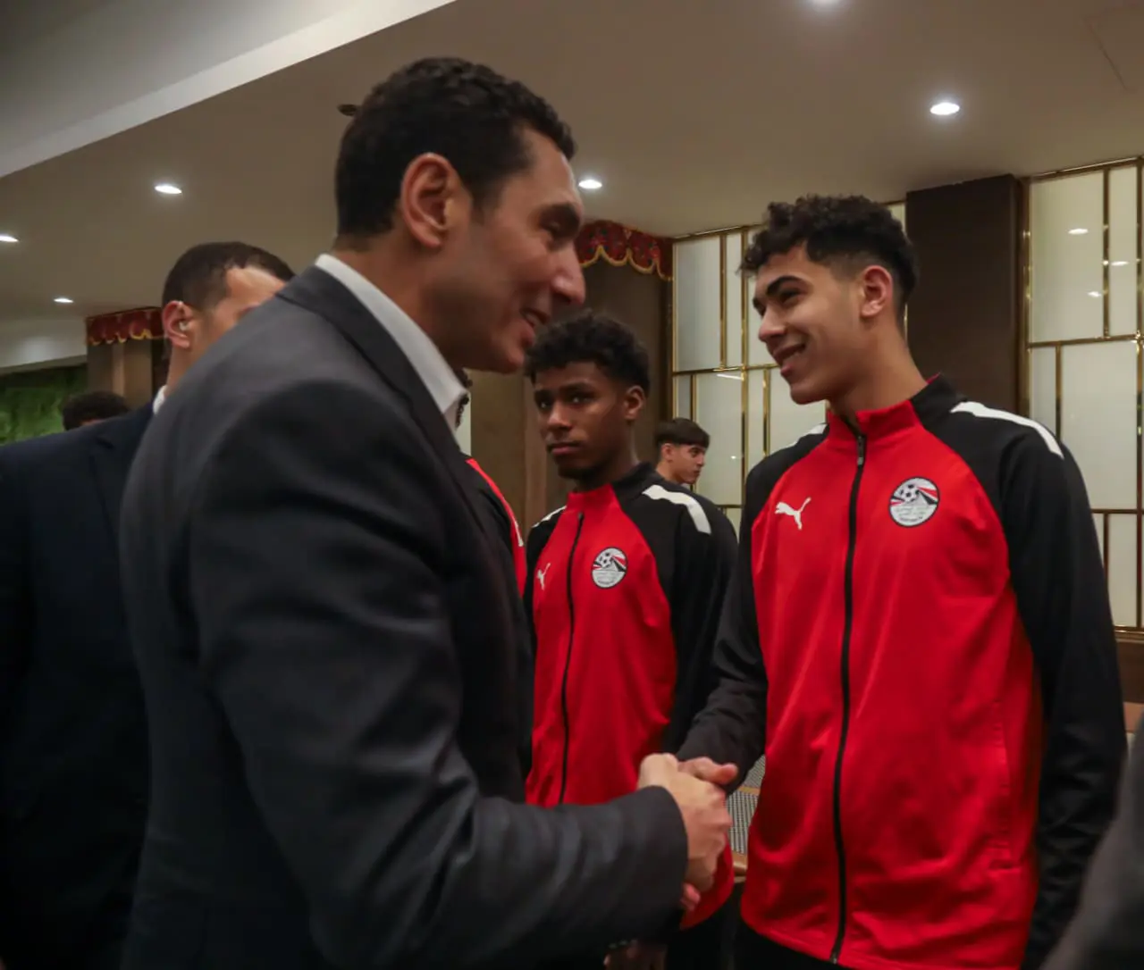 زيارة جوهر نبيل وزير الشباب والرياضة الجديد للاتحاد المصري