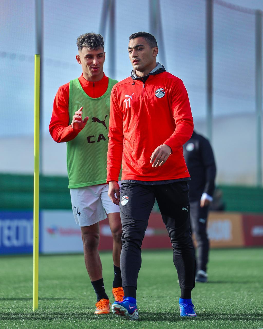 منتخب مصر يختتم تدريباته قبل مواجهة بنين غدًا