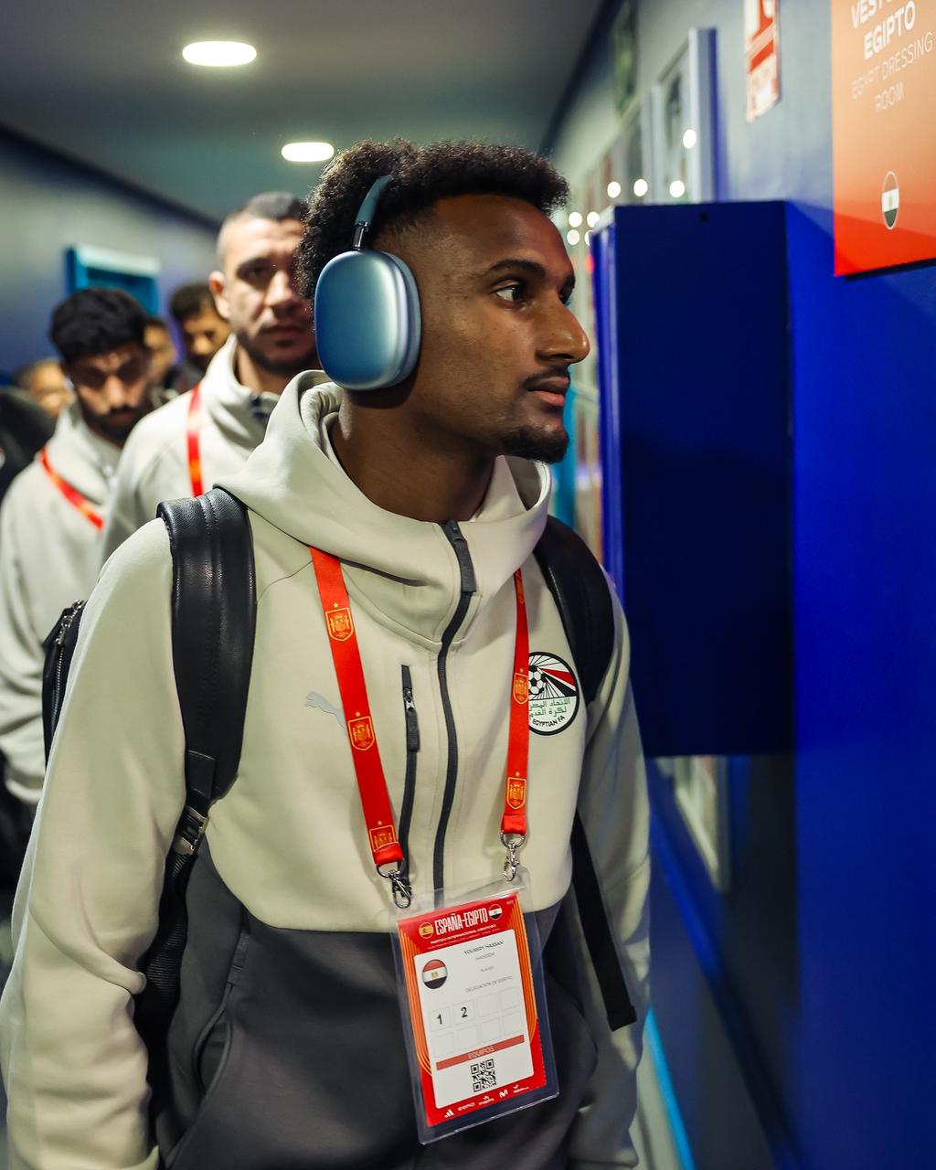 وصول منتخب مصر لملعب إسبانيول قبل مواجهة إسبانيا