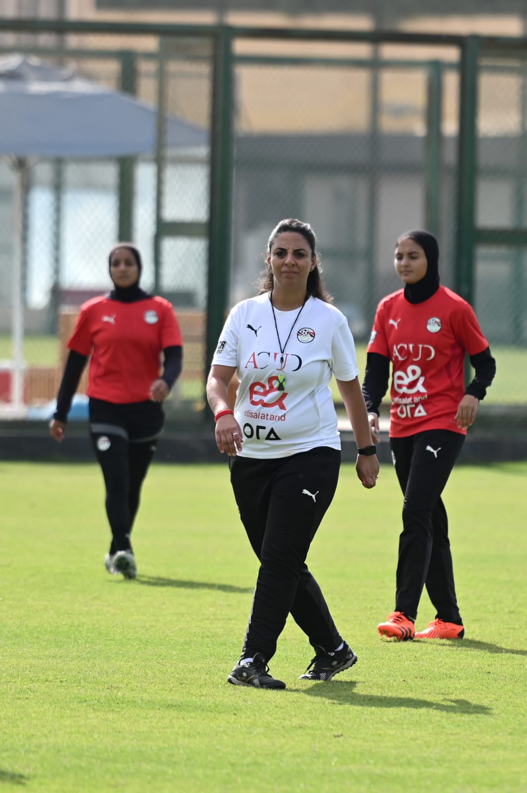 المران الأخير لمنتخب الكرة  النسائية تحت ٢٠ سنة قبل السفر لغينيا الاستوائية