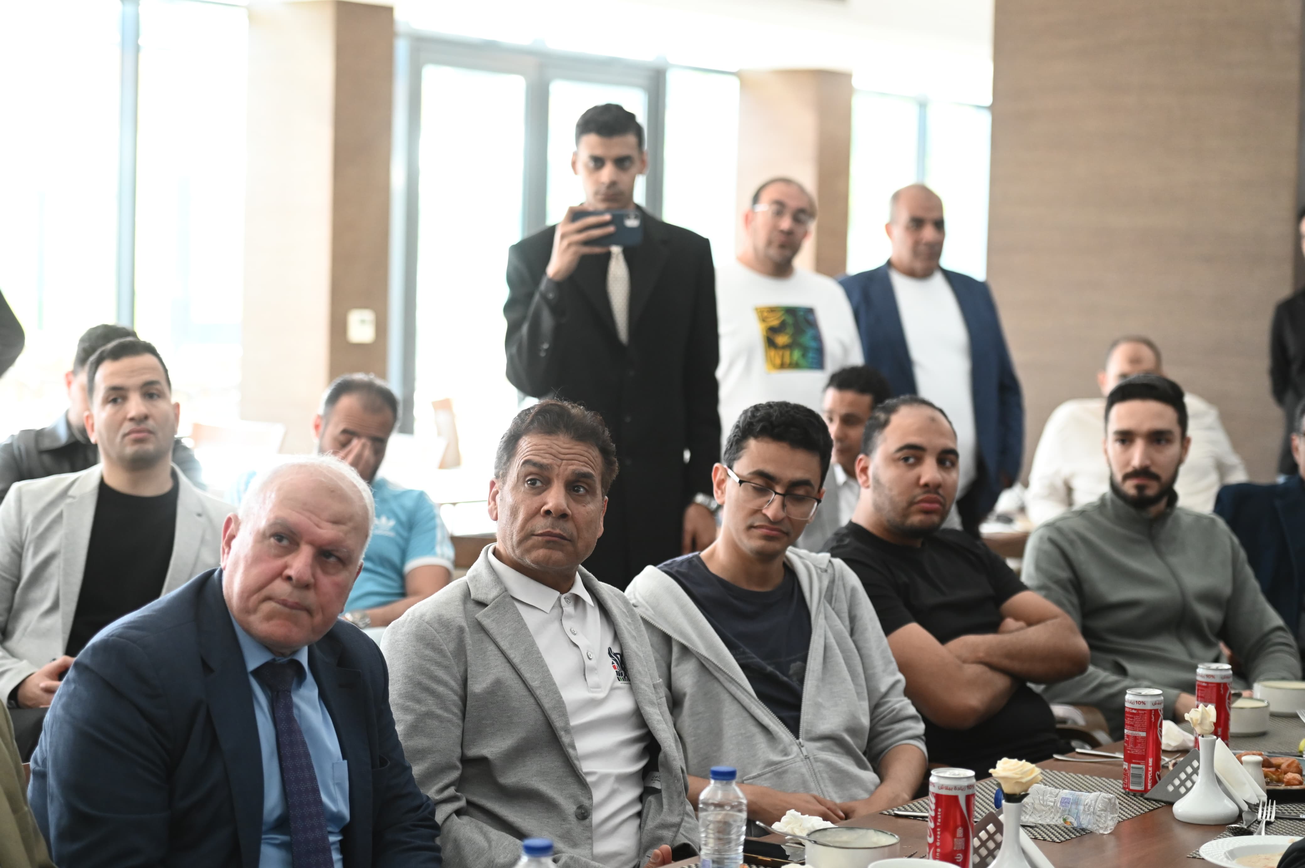 أبوريدة  يستقبل الصحفيين في مقر الاتحاد المصري