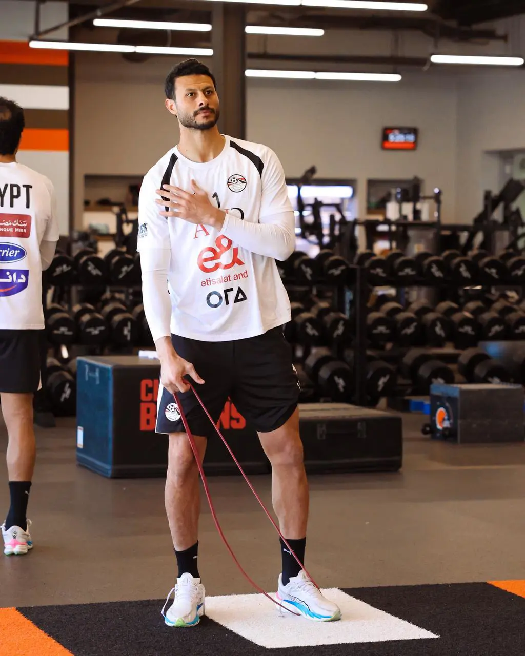 بالصور: تدريبات في الجيم لمنتخب مصر استعداداً لودية البرازيل