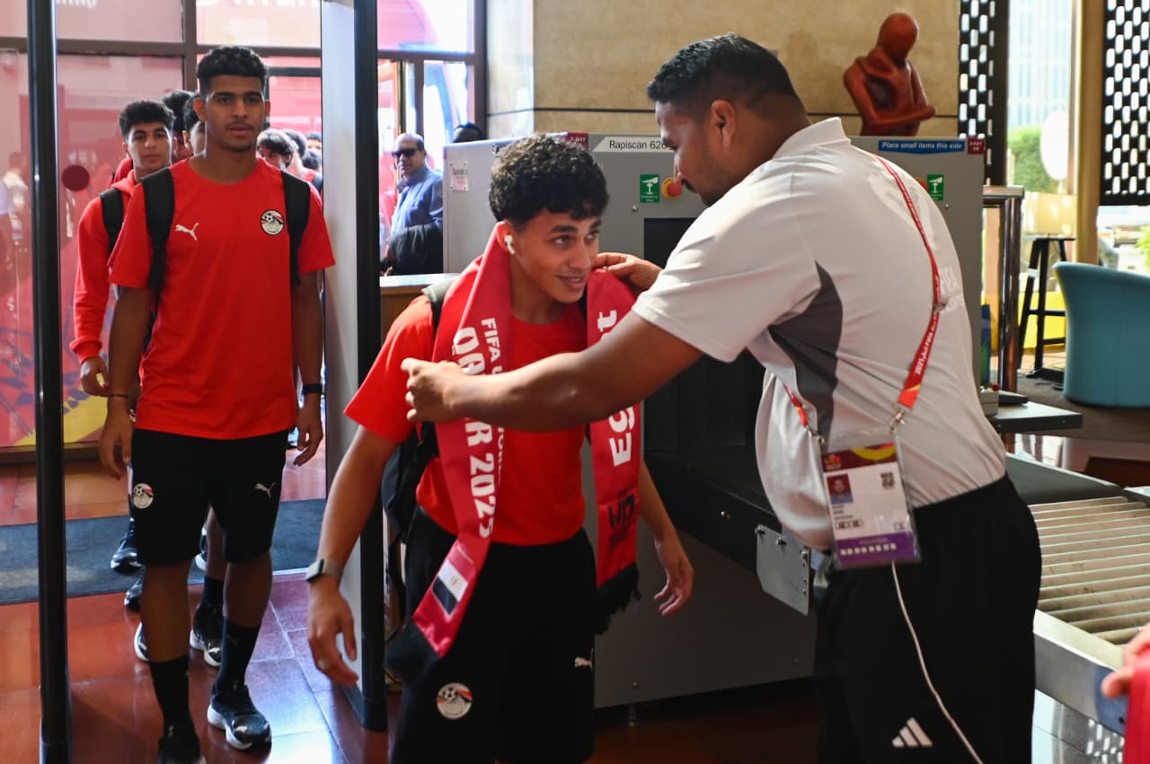 بعثة منتخب مصر تحت 17 سنة تصل لفندق إقامتها قبل المونديال